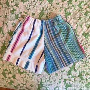 Vintage High Waist Terry Cloth Shorts Handmade Beach Towel Coverup Large